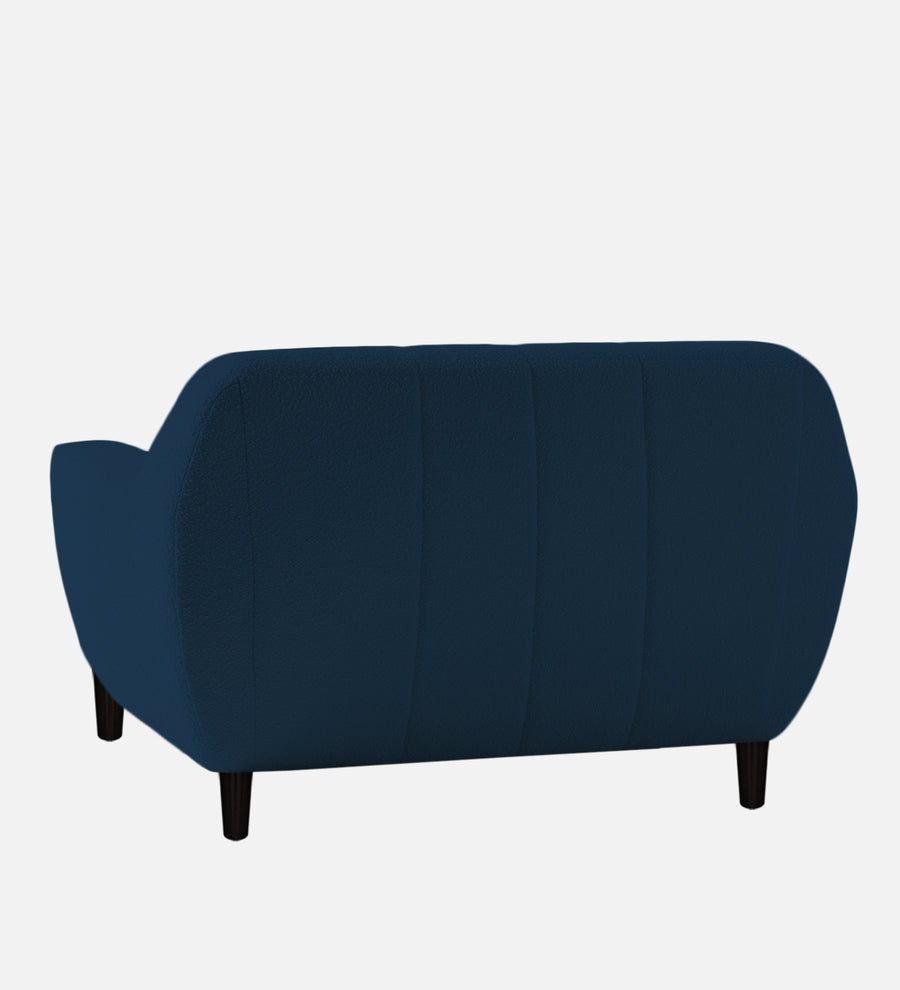 Nesco Boucle Fabric 1 Seater Sofa In Denim Blue Colour - Febonic Living