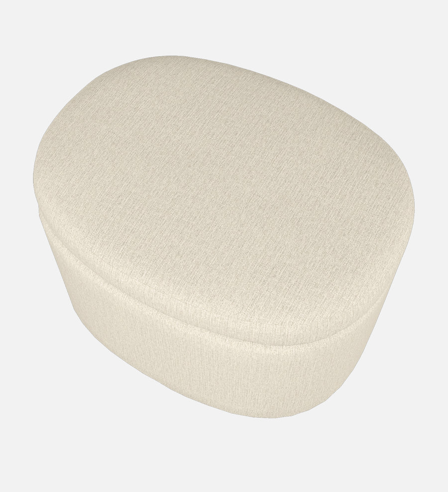Ruggy Fabric Ottoman In Ivory Cream Colour With Storage - Febonic Living