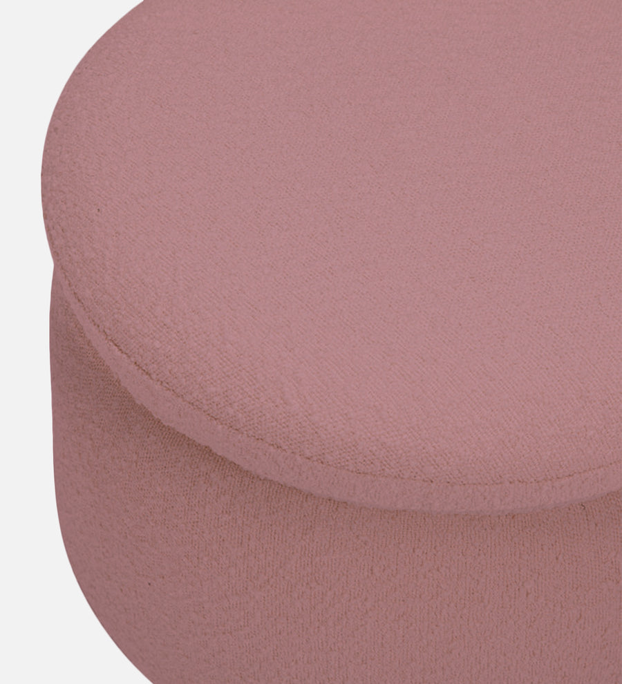 Noki Boucle Fabric Ottoman In Basi Pinc Colour With Storage - Febonic Living