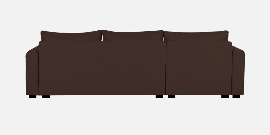 Sigma Fabric Rhs Sectional Sofa 3 Lounger In Coffee Brown Colour - Febonic Living