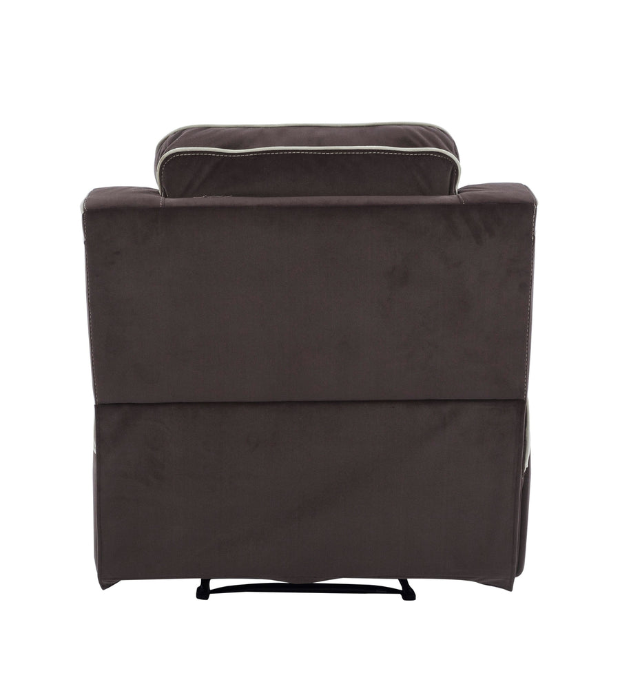Wave Velvet 1 Seater Motorized Recliner In Mocha Brown Colour - Febonic Living