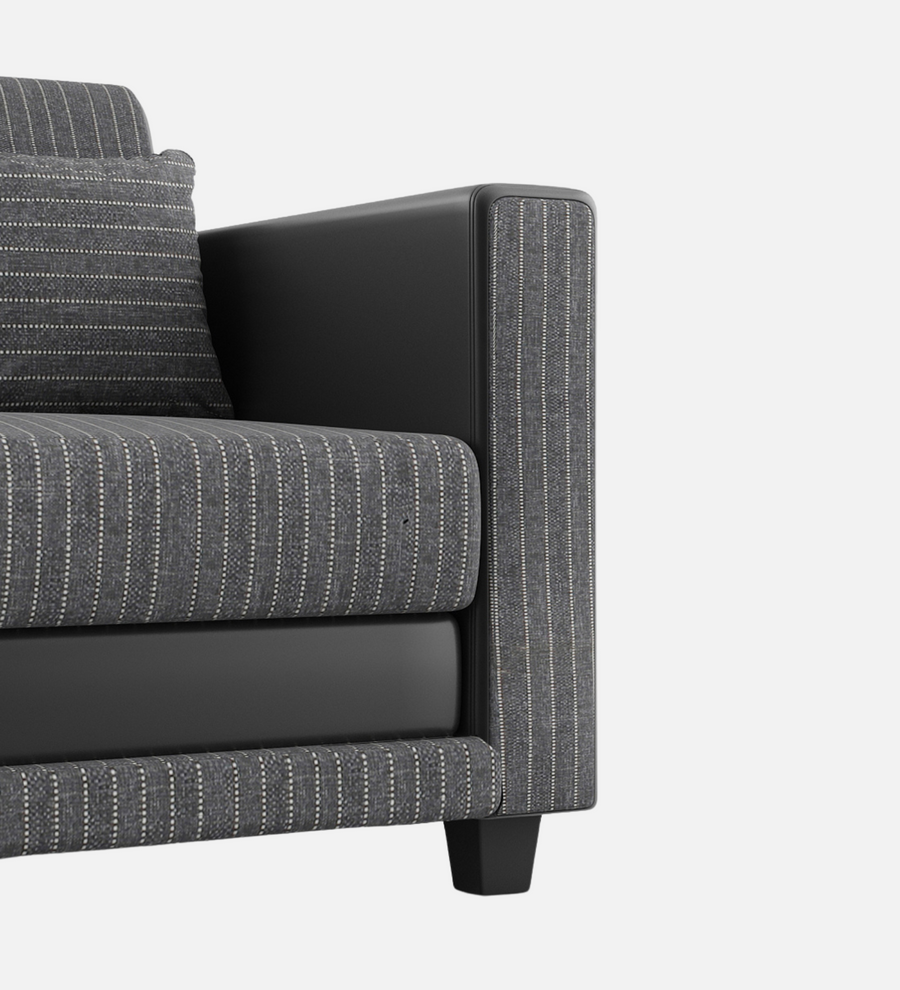 Juno Fabric 1 Seater Sofa In Lama Black Colour - Febonic Living