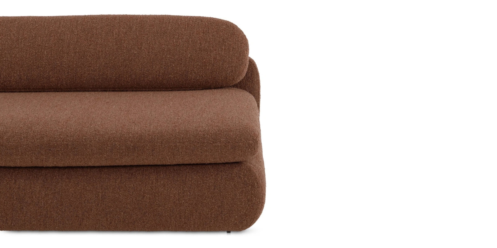 Soren Fur Fabric 3 Seater Sofa In Bringo Brown Colour