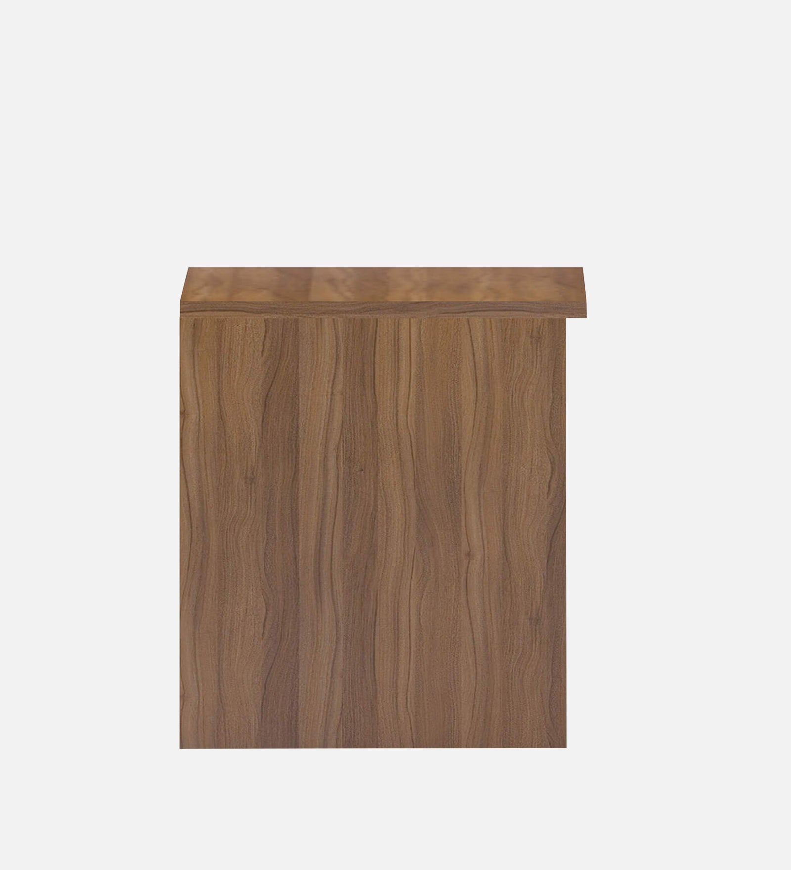 Lison Bedside Table With Drawer in Oral Walnut & Frosty White Finish