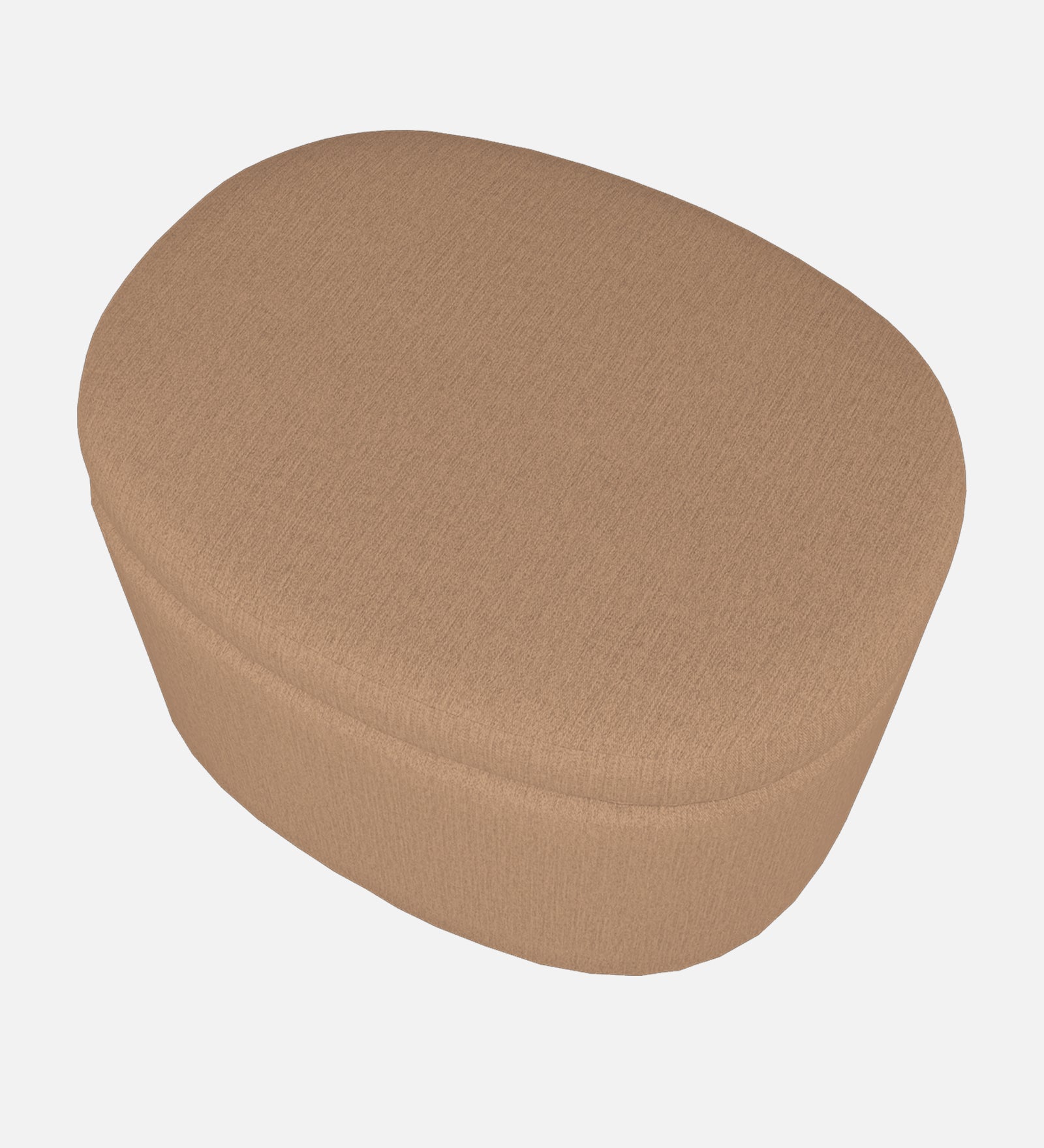 Ruggy Fabric Storage Ottoman in Cookie Beige Colour