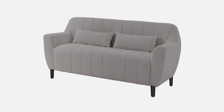 Nesco Boucle Fabric 2 Seater Sofa In Sweden Grey Colour - Febonic Living