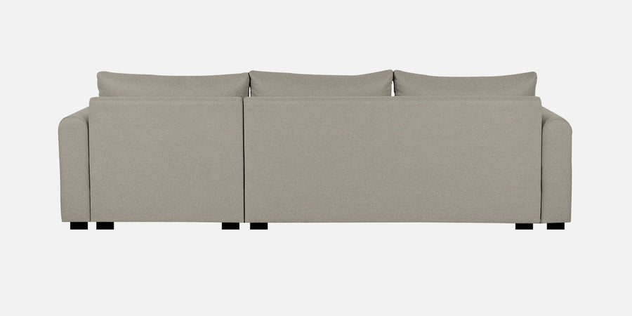 Sigma Fabric Lhs Sectional Sofa 3 Lounger In Ash Grey Colour - Febonic Living