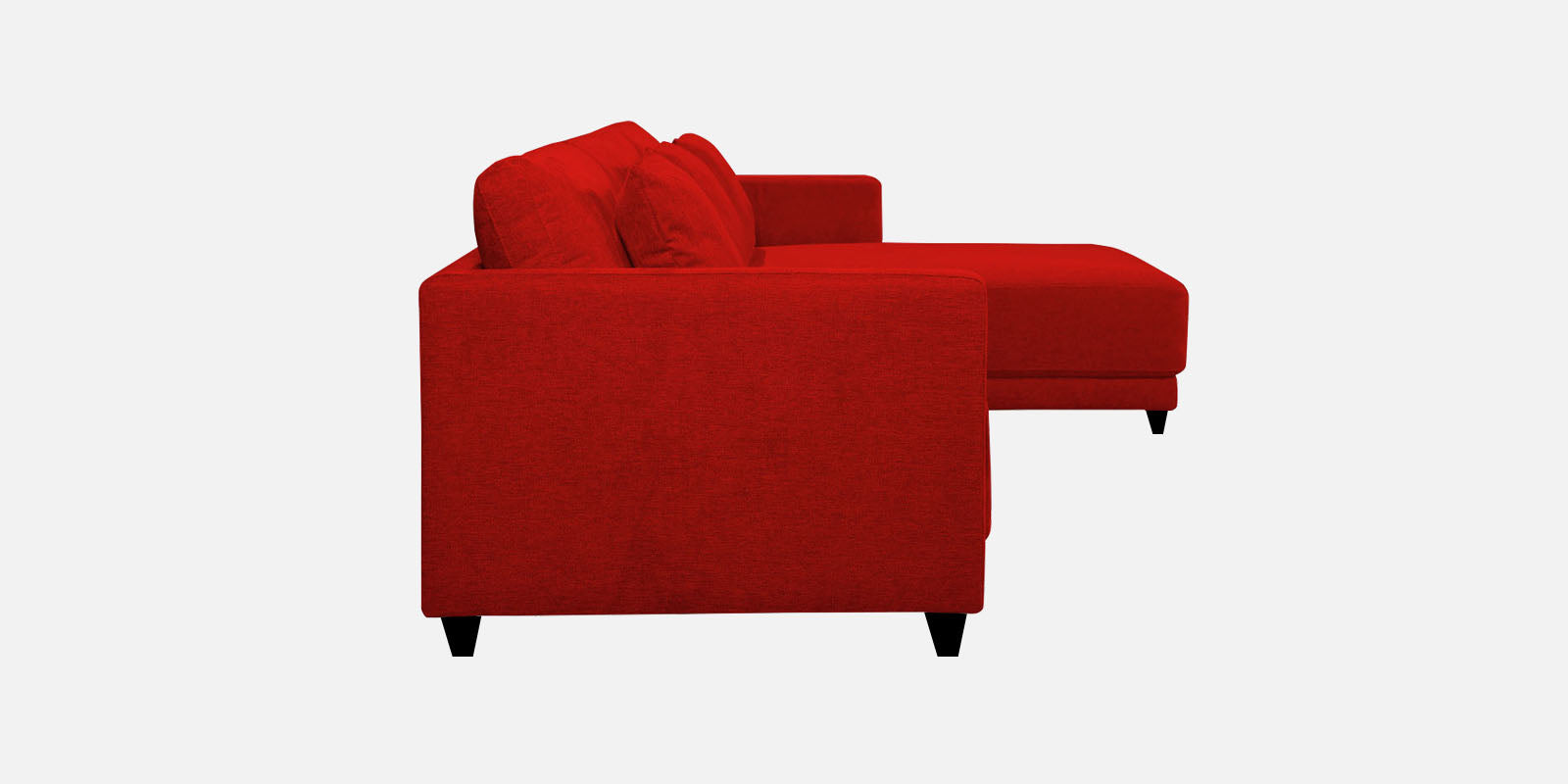 Kera Fabric LHS Sectional Sofa (3+Lounger) In Ruby Red Colour