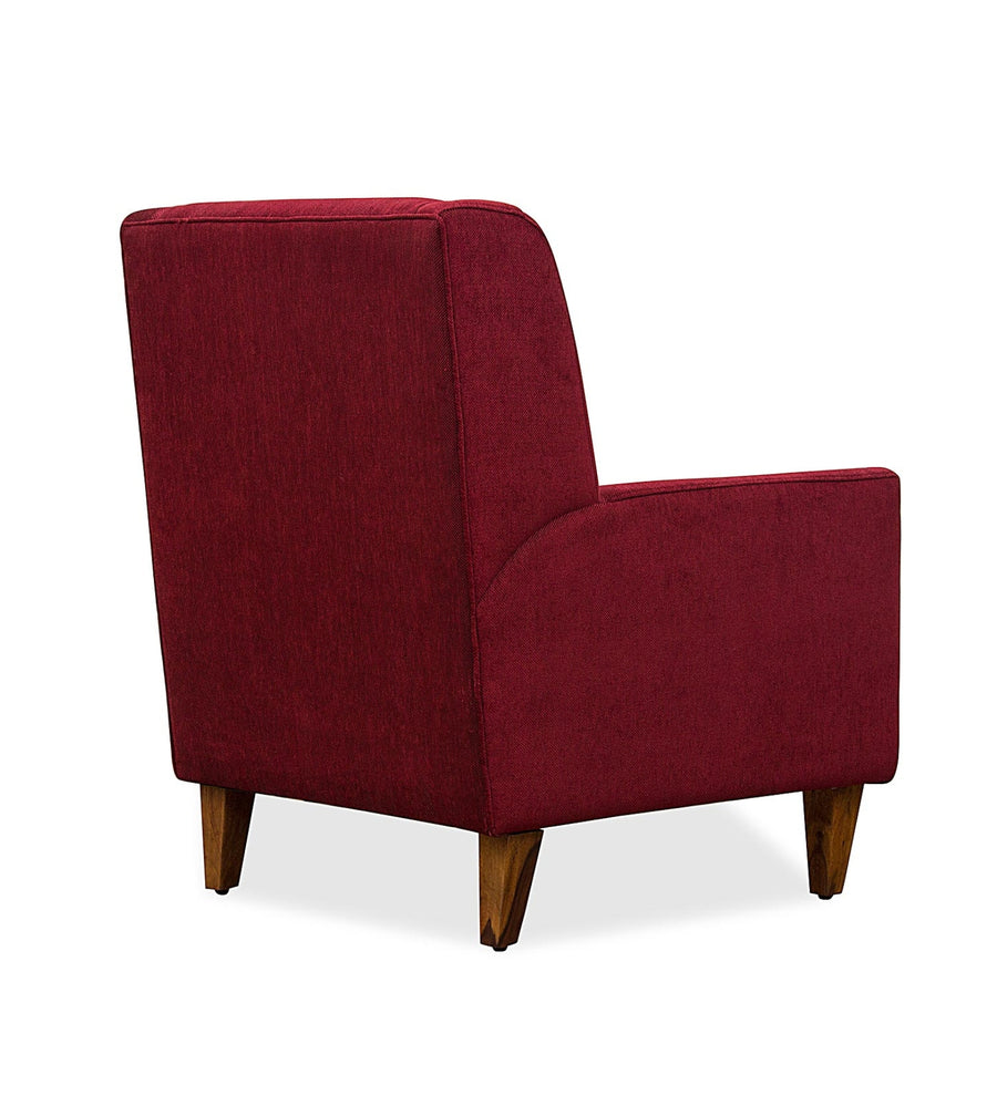 Hippo Fabric Arm Chair In Blood Maroon Colour - Febonic Living
