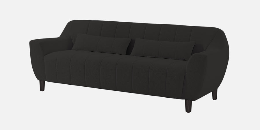 Nesco Boucle Fabric 3 Seater Sofa In Cloud Grey Colour - Febonic Living