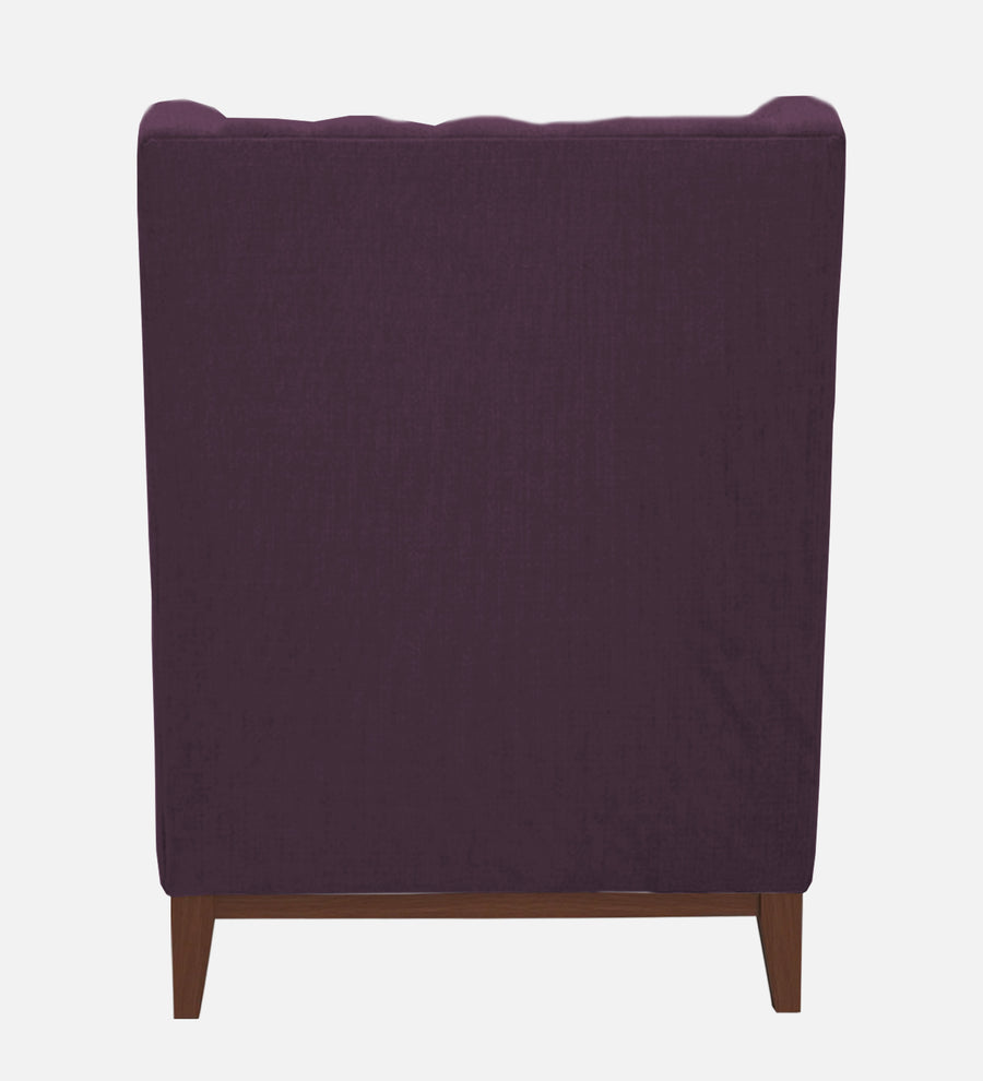 Kuchi Fabric Wing Chair In Greek Purple Colour - Febonic Living