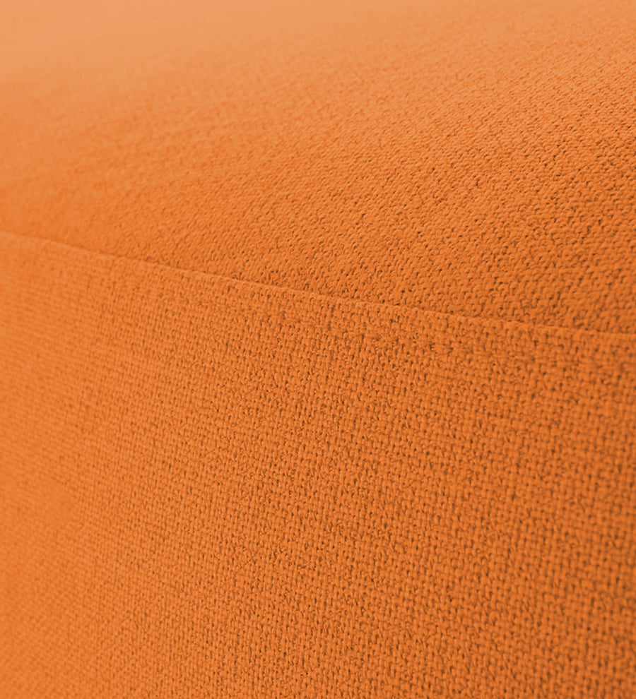 Nona Fabric Pouffe In Vivid Orange Colour - Febonic Living