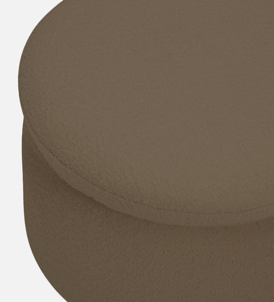 Noki Boucle Fabric Ottoman In Caro Beige Colour With Storage - Febonic Living