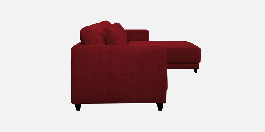 Kera Fabric Lhs Sectional Sofa 3 Lounger In Blood Maroon Colour - Febonic Living
