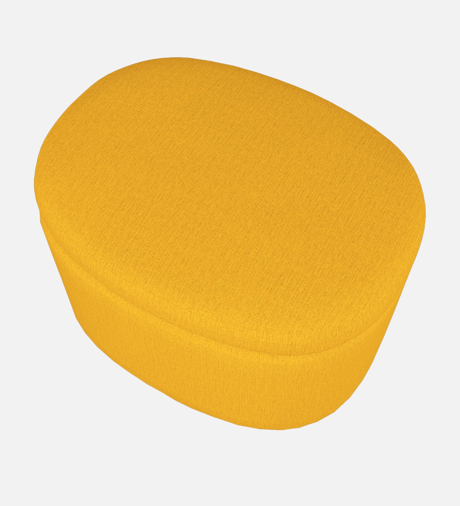 Ruggy Fabric Storage Ottoman in Bold Yellow Colour