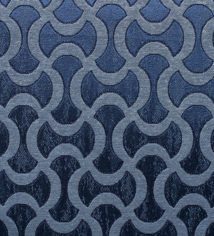 Jade Printed Fabric Wing Chair In Blue Colour - Febonic Living