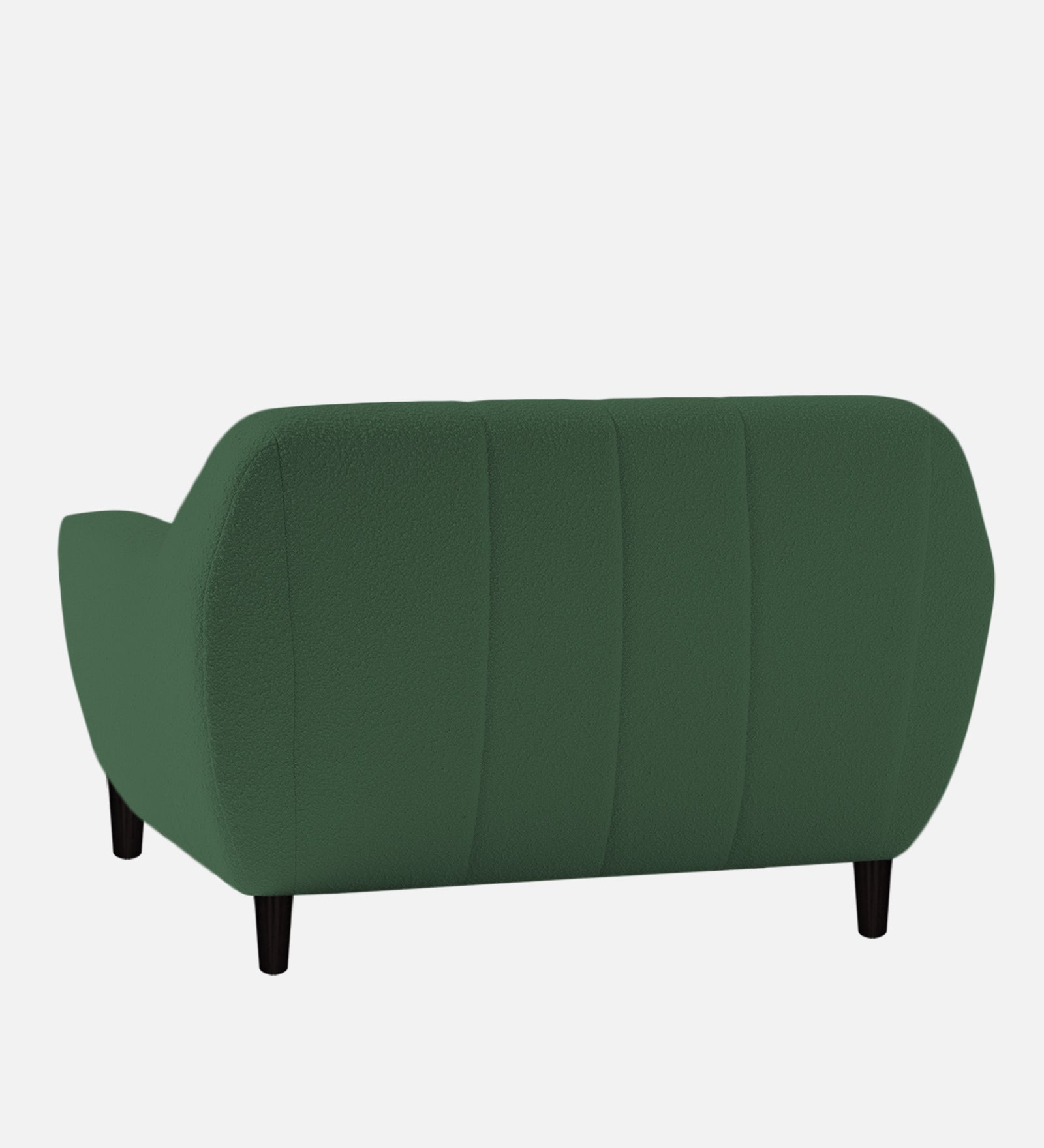 Nesco Fur Fabric 1 Seater Sofa in Bottle Green Colour