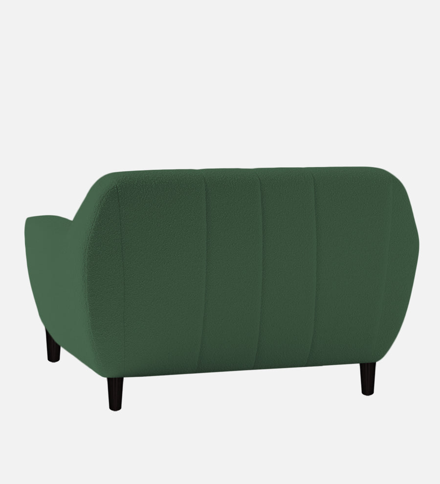 Nesco Boucle Fabric 1 Seater Sofa In Bottle Green Colour - Febonic Living