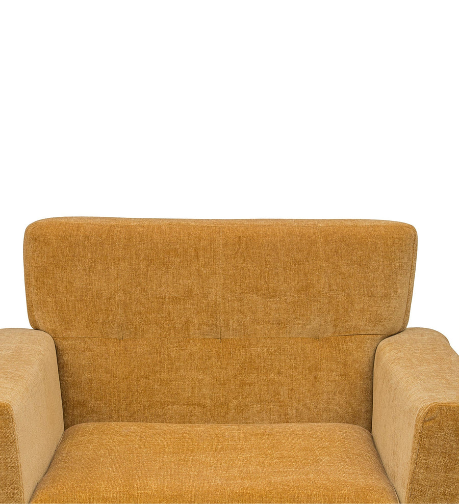 Nathan Fabric Arm Chair In Bold Yellow Colour - Febonic Living