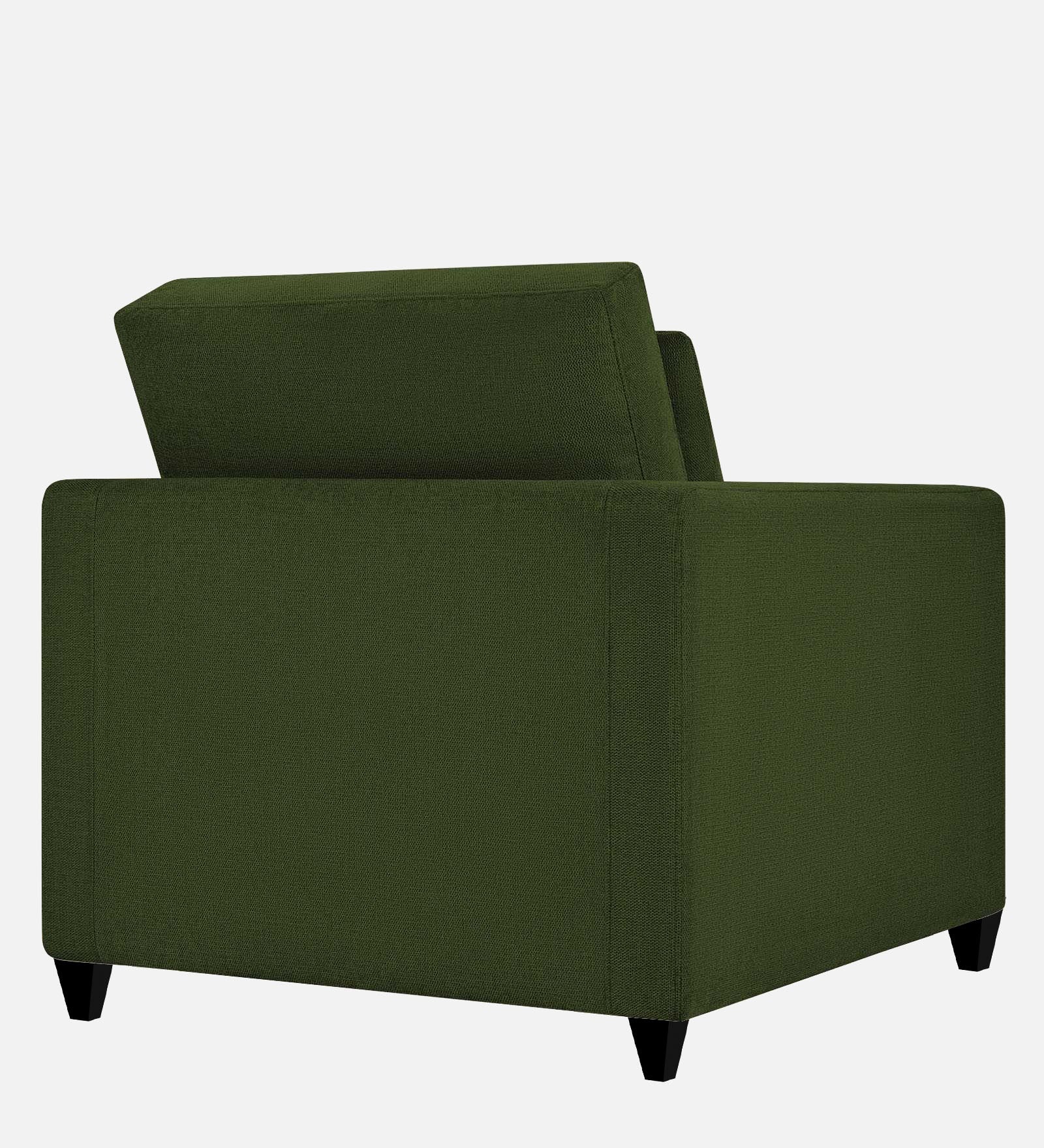 Kera Fabric 1 Seater Sofa in Olive Green Colour