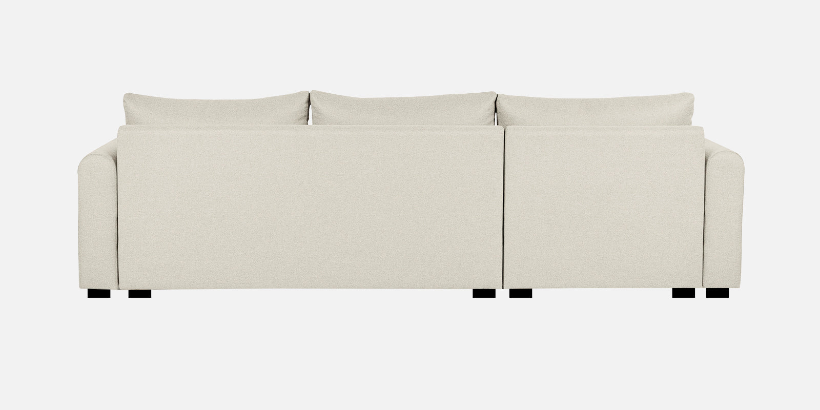 Sigma Fabric RHS Sectional (3+ Lounger) in Ivory Cream Colour