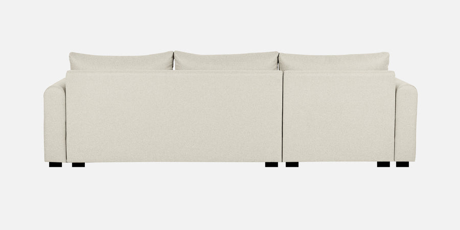 Sigma Fabric Rhs Sectional Sofa 3 Lounger In Ivory Cream Colour - Febonic Living