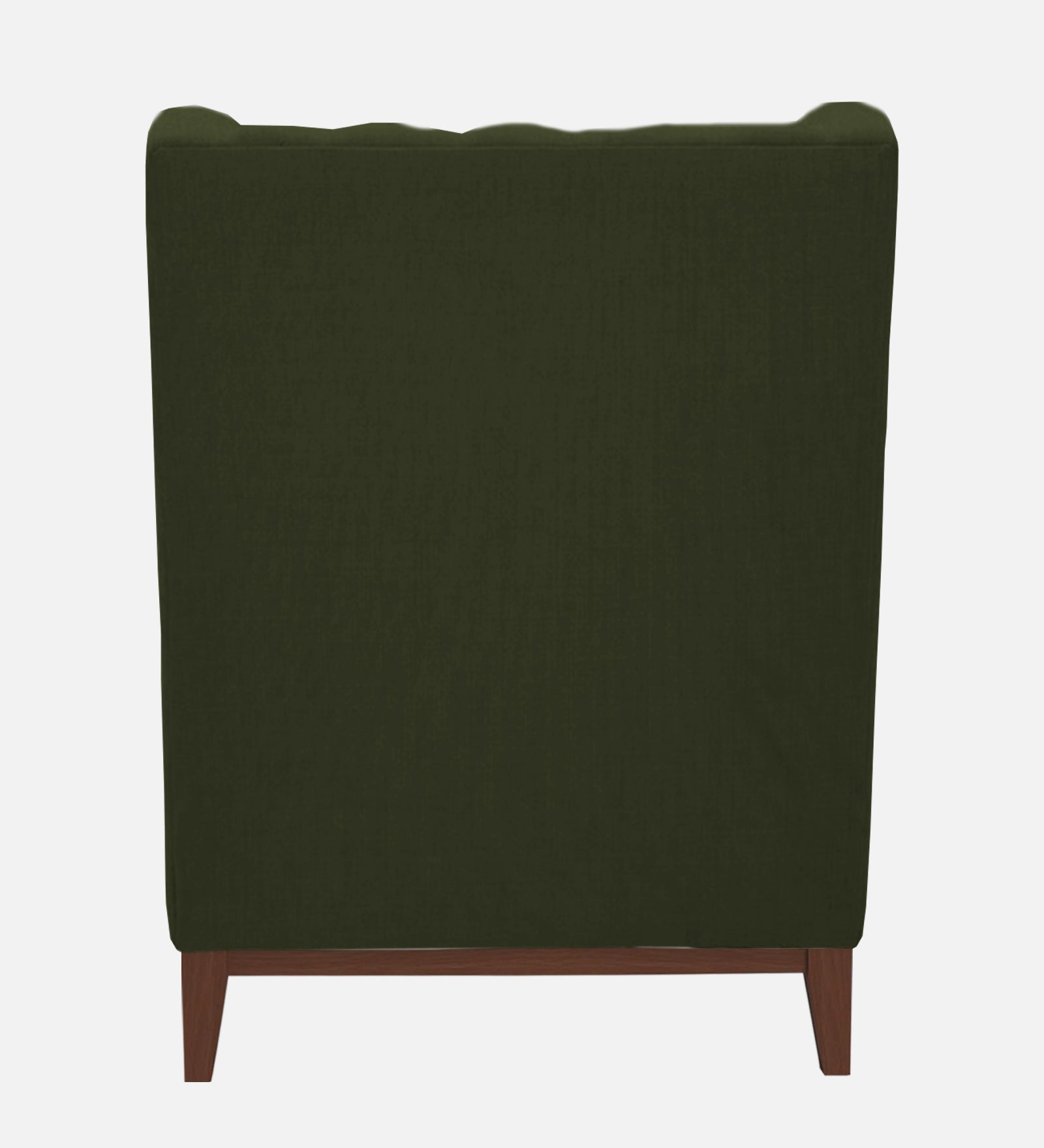 Panas Fabric 1 Seater Wing Chair in Olive Green Colour