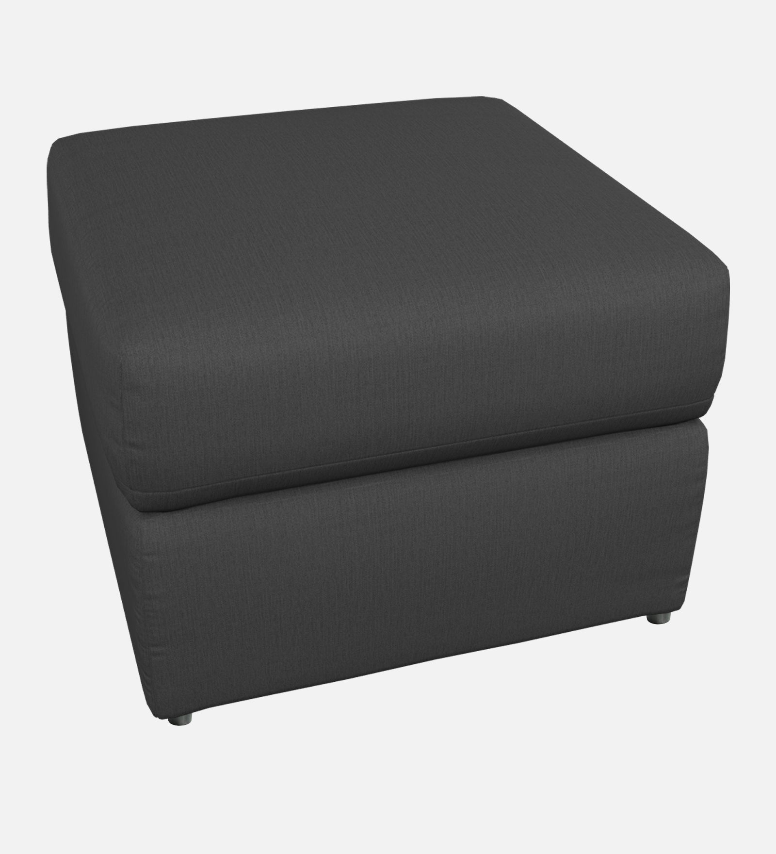 Penny Fabric Storage Ottoman In Charcoal Grey Colour