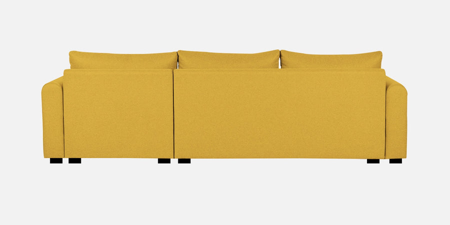 Sigma Fabric Lhs Sectional Sofa 3 Lounger In Bold Yellow Colour - Febonic Living