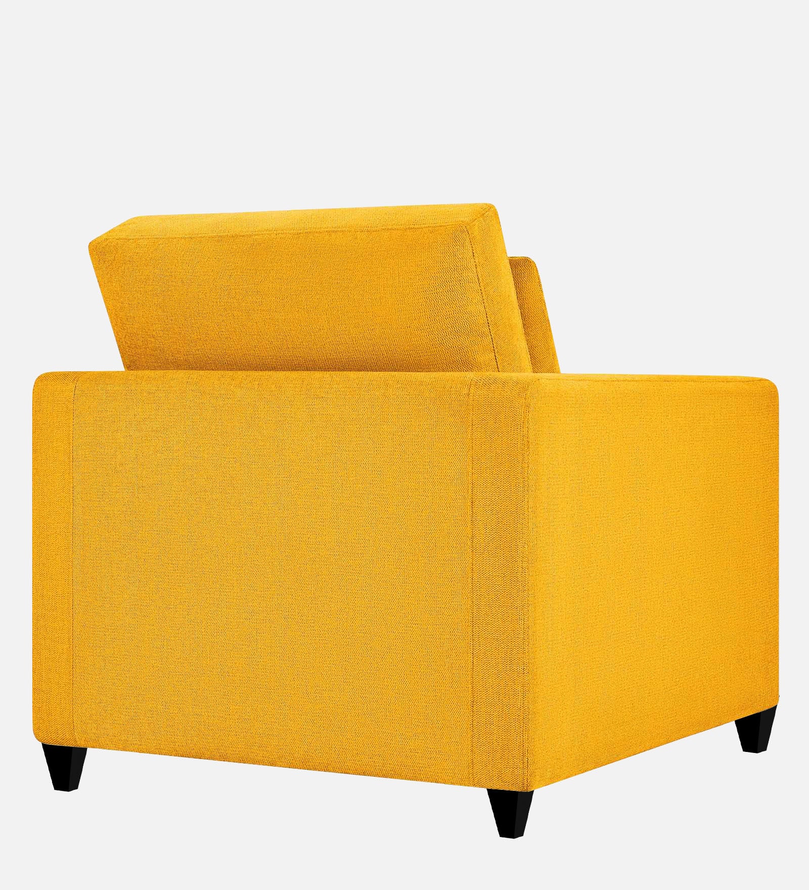 Kera Fabric 1 Seater Sofa in Bold Yellow Colour