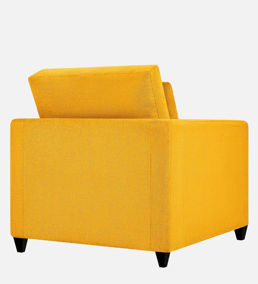 Kera Fabric 1 Seater Sofa In Bold Yellow Colour - Febonic Living