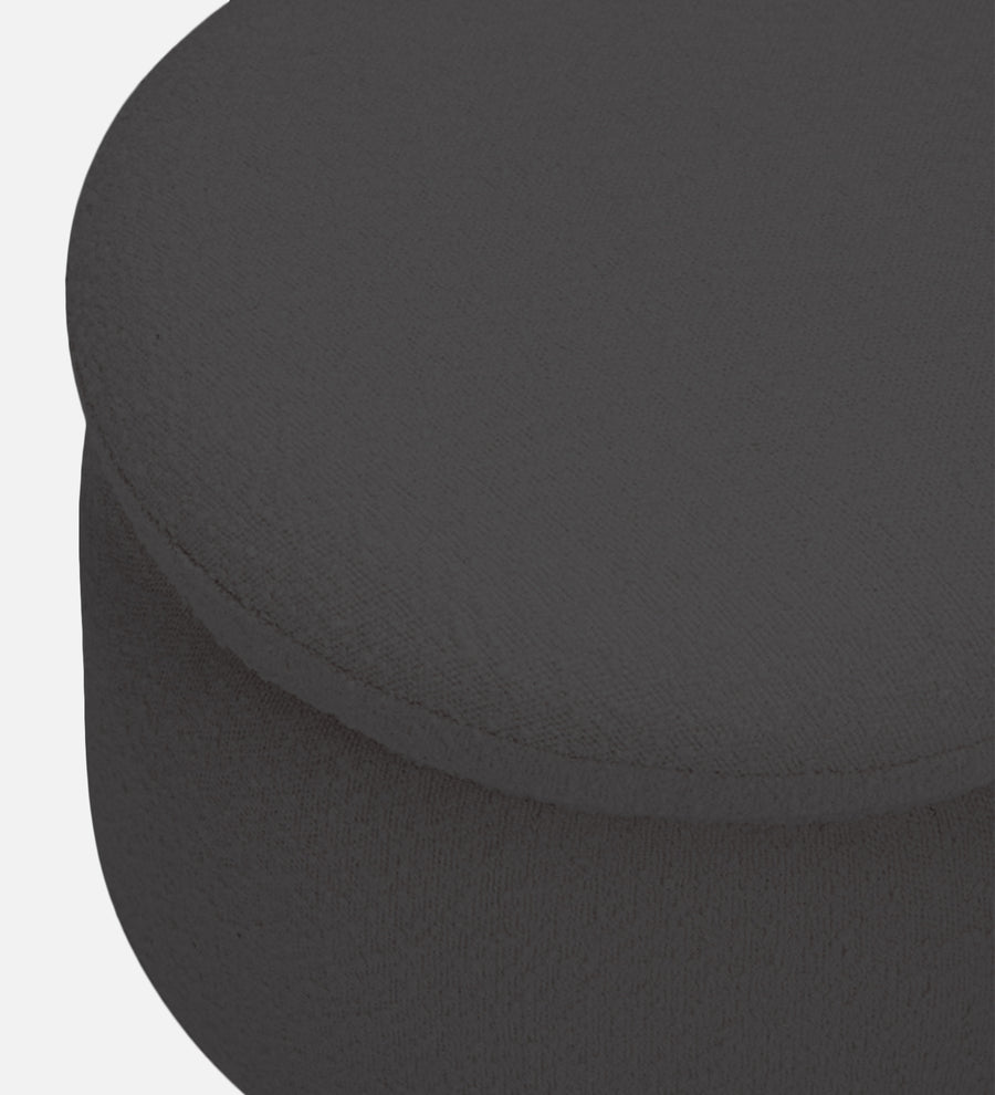 Noki Boucle Fabric Ottoman In Avio Grey Colour With Storage - Febonic Living