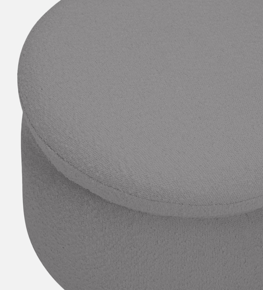 Noki Boucle Fabric Ottoman In Swedan Gary Colour With Storage - Febonic Living