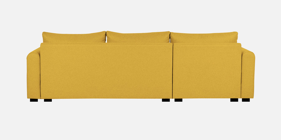 Sigma Fabric Rhs Sectional Sofa 3 Lounger In Bold Yellow Colour - Febonic Living