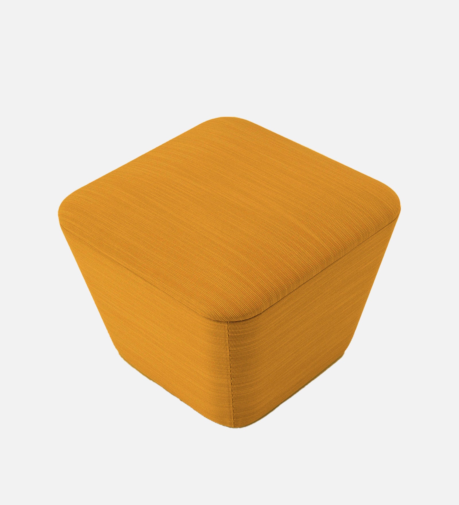 Mannu Fabric Pouffe In Bold Yellow Colour