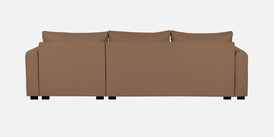 Sigma Fabric Lhs Sectional Sofa 3 Lounger In Cosmic Beige Colour - Febonic Living