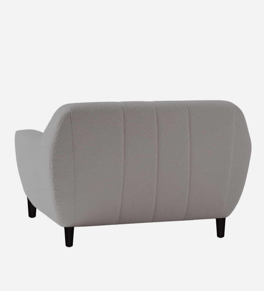Nesco Boucle Fabric 1 Seater Sofa In Sweden Grey Colour - Febonic Living