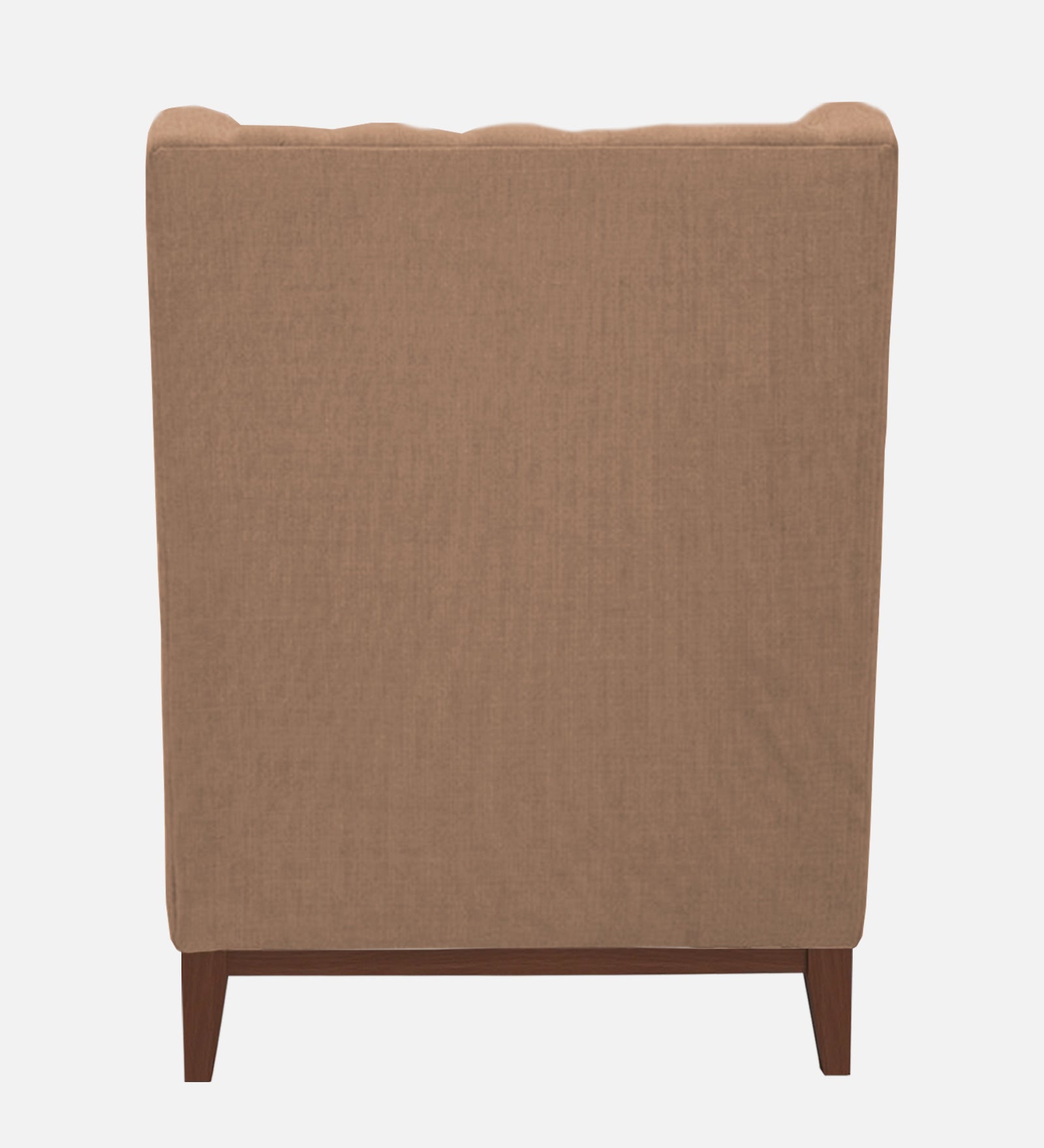 Kuchi Fabric 1 Seater Wing Chair Sofa in Cosmic Beige Colour