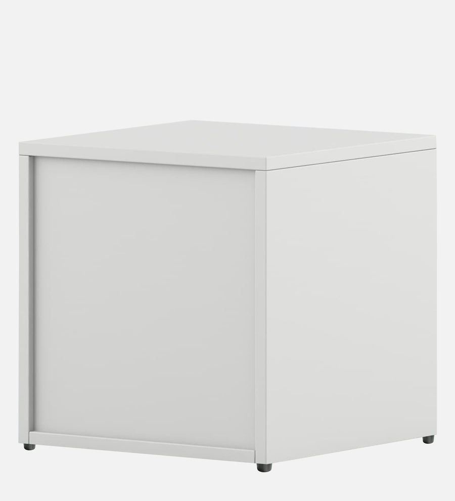 Fenn Bedside Table With Drawer In Dark Walnut And Frosty White Finish - Febonic Living