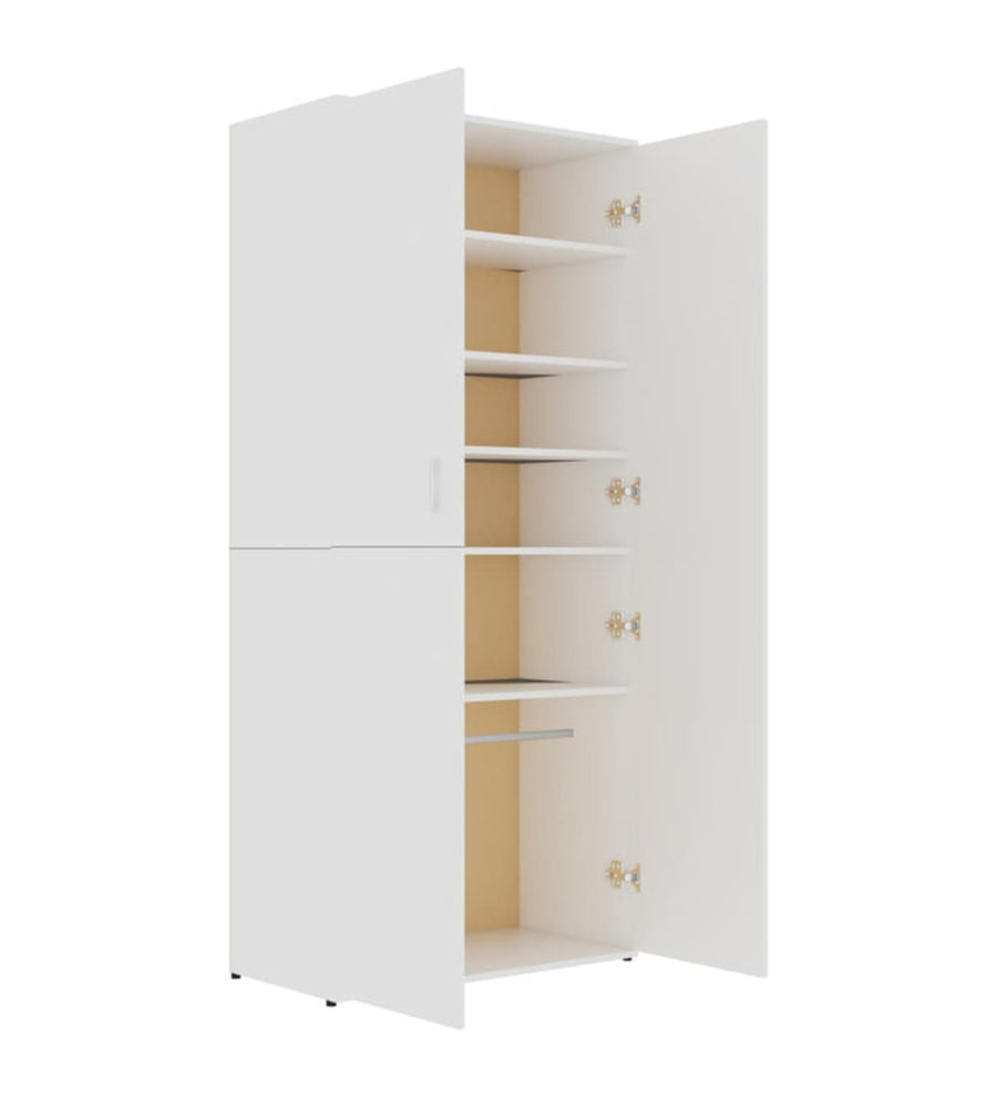Zaya Shoe Rack In Frosty White Finish - Febonic Living