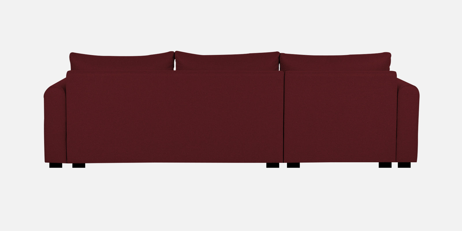 Sigma Fabric RHS Sectional Sofa (3+Lounger) In Blood Maroon Colour - Febonic Living