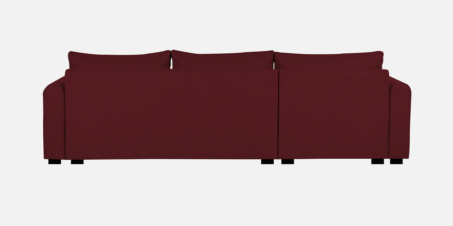 Sigma Fabric Rhs Sectional Sofa 3 Lounger In Blood Maroon Colour - Febonic Living