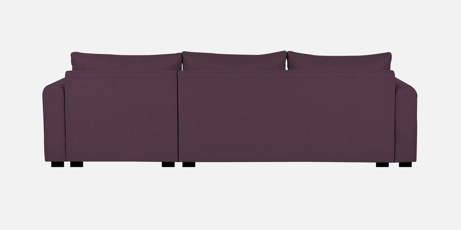 Sigma Fabric Lhs Sectional Sofa 3 Lounger In Greek Purple Colour - Febonic Living