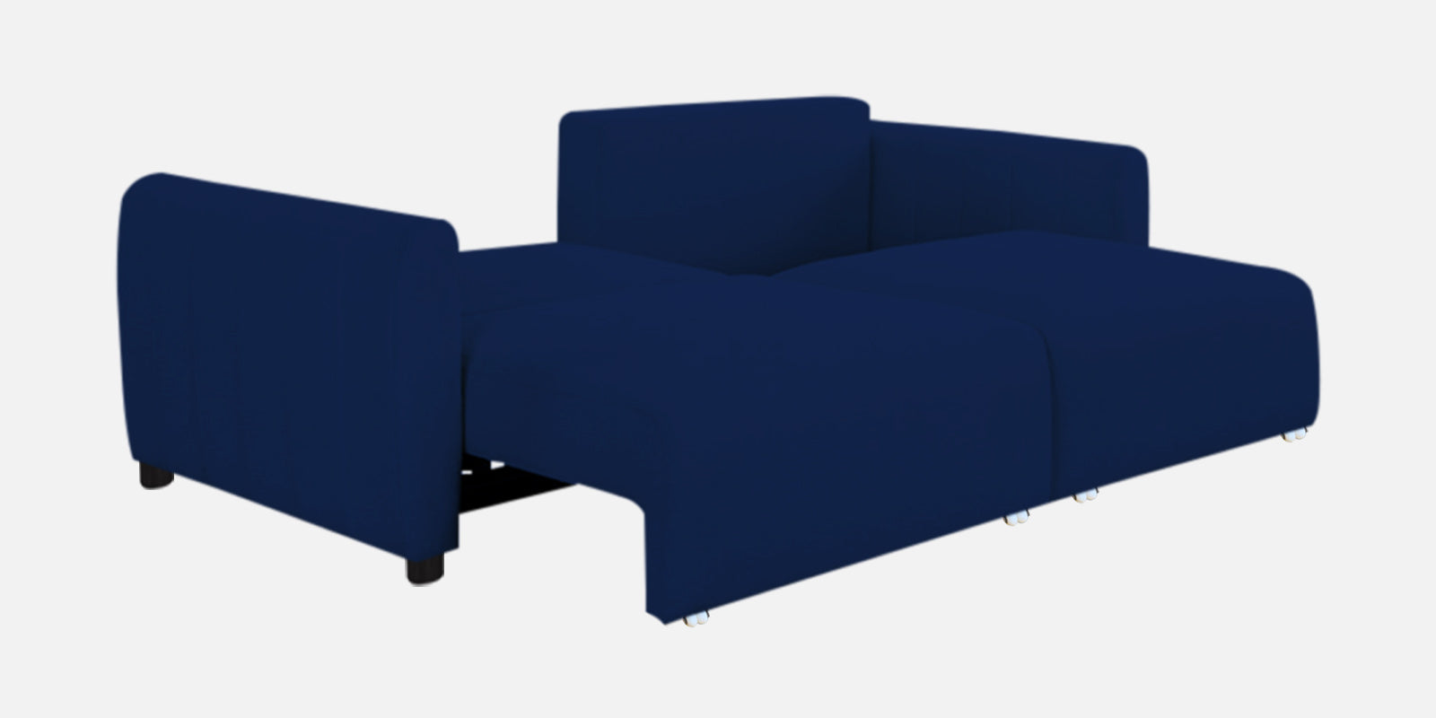 Vima Fabric 3 Seater Pull Out Sofa Cum Bed In Royal Blue Colour