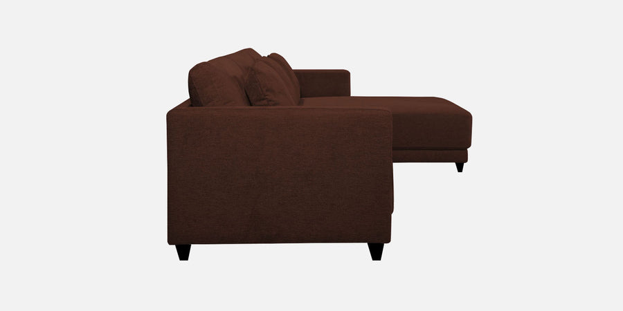 Kera Fabric Lhs Sectional Sofa 3 Lounger In Coffee Brown Colour - Febonic Living