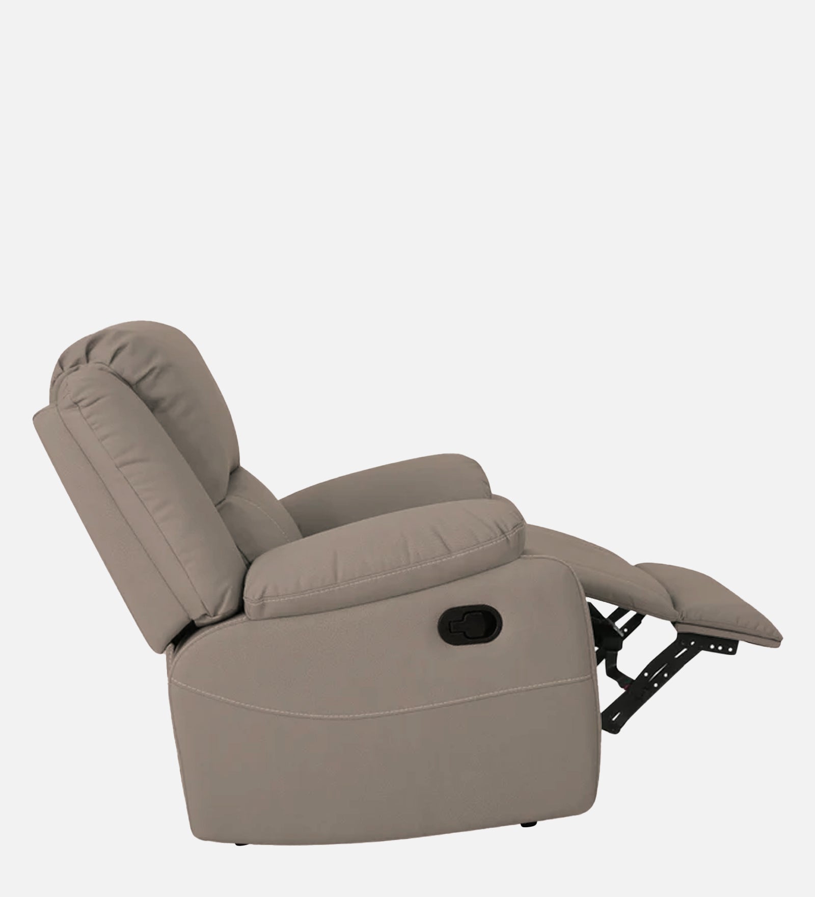 Adley Fabric Manual 1 Seater Recliner In Natural Beige Colour