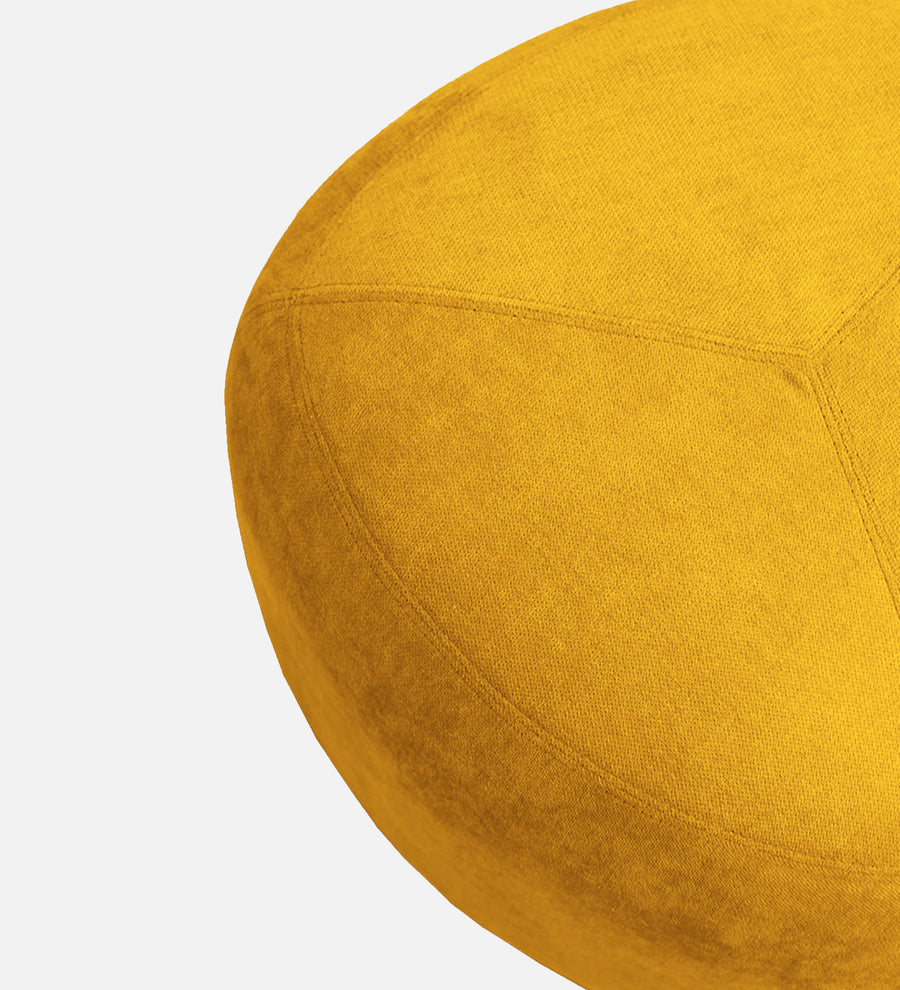 Keori Fabric Pouffe In Bold Yellow Colour - Febonic Living