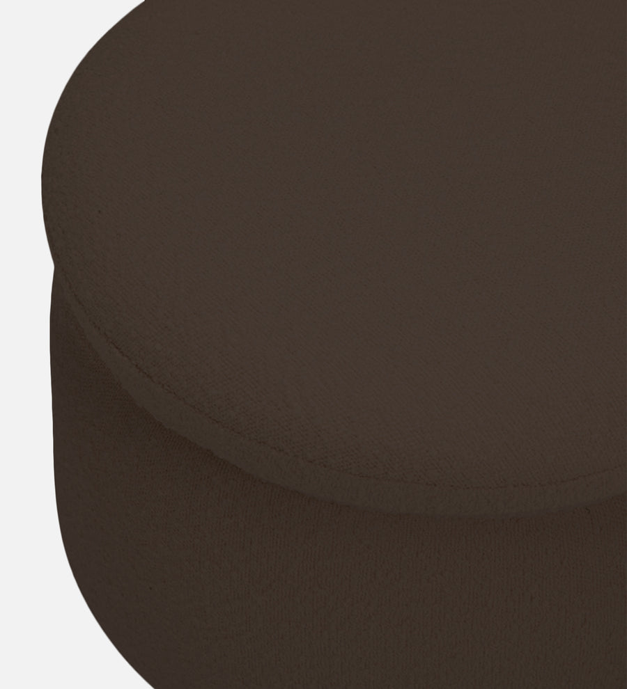 Noki Boucle Fabric Ottoman In Bringo Brown Colour With Storage - Febonic Living