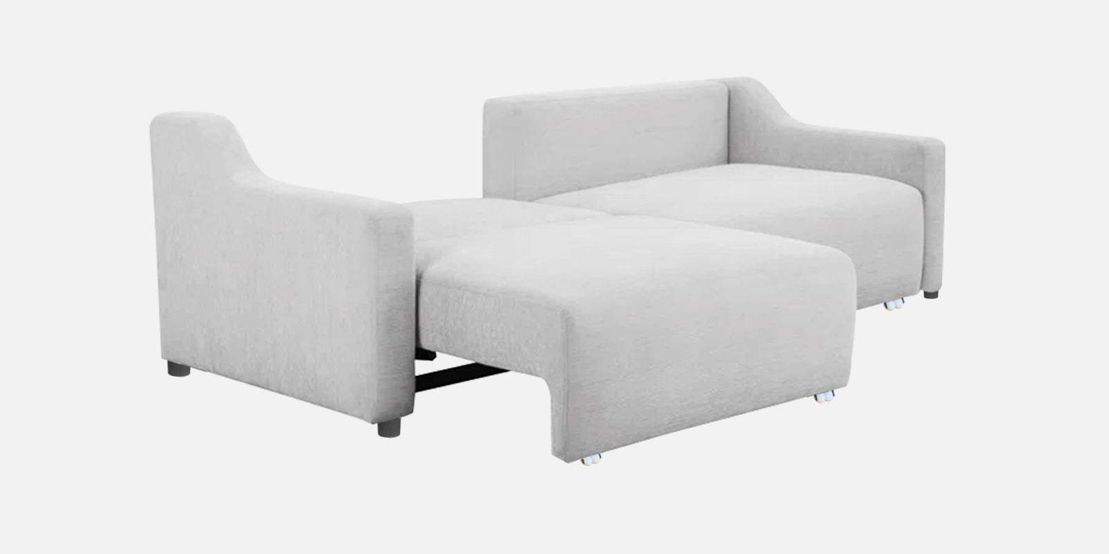 Gabby Fabric 3 Seater Pull Out Sofa Cum Bed In Lit Grey Colour