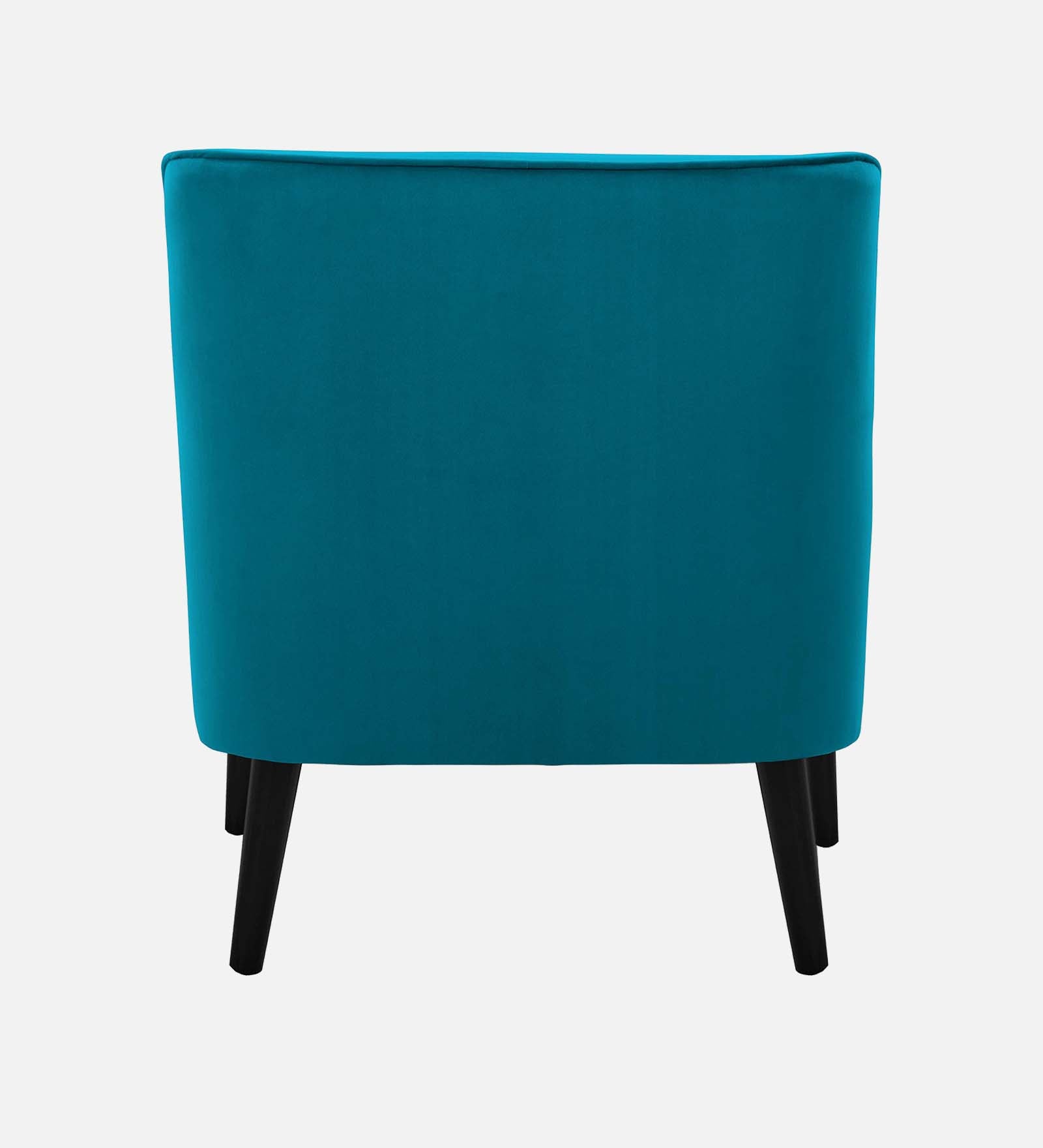 Ame Velvet Upholstered Wingback Chair in Aqua blue Colour